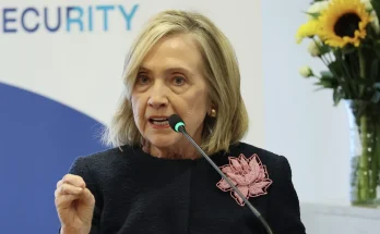 Hillary Clinton speaking at public event