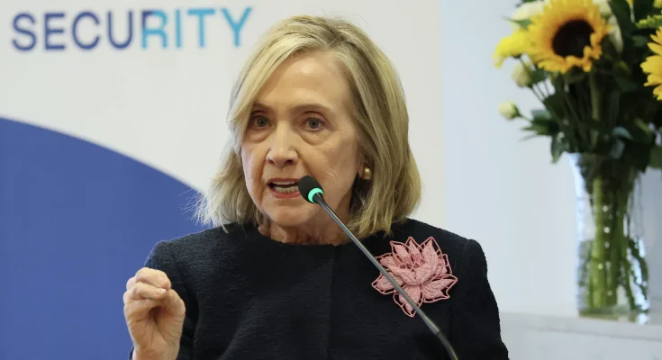 Hillary Clinton speaking at public event