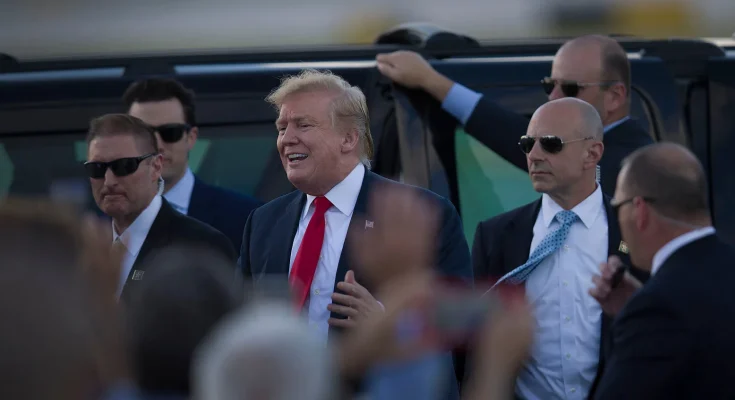 Secret Service agents at Trump rally security