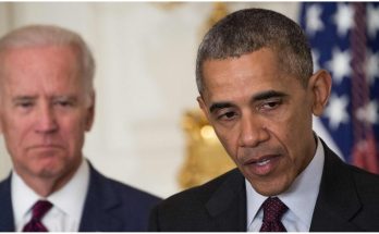 Joe Biden and Barack Obama during a campaign event amid renewed plagiarism allegations