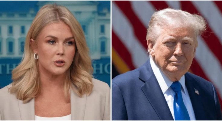 White House Press Secretary Karoline Leavitt discussing Democrats’ reaction to Trump’s State of the Union speech