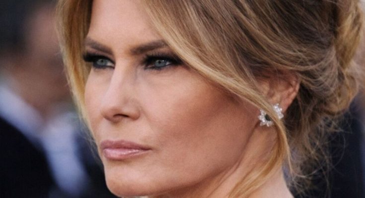 Melania Trump portrait with natural makeup