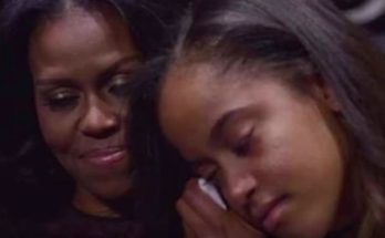 Michelle Obama arrives at Obama Presidential Center