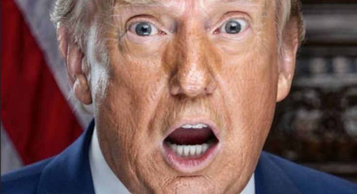 Donald Trump reacting to federal indictment alleging election interference and obstruction