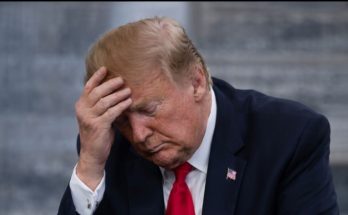 Donald Trump standing quietly in Washington DC