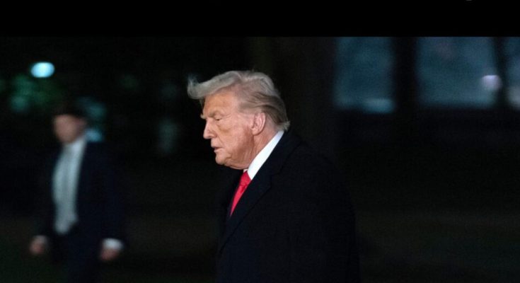 Donald Trump speaking at a rally as new polls show declining approval ratings in 2026