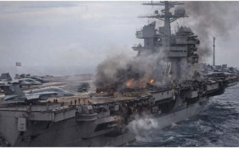 USS Abraham Lincoln aircraft carrier at sea