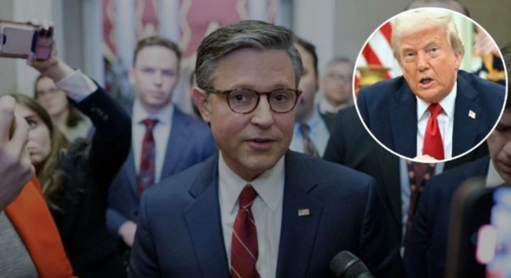 Mike Johnson speaking on Iran war powers