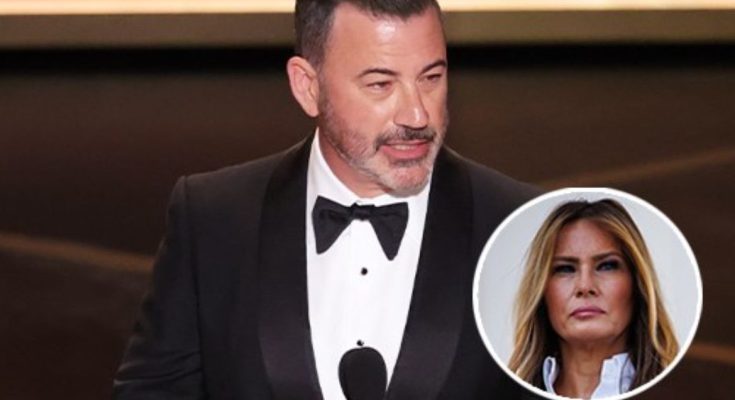 Jimmy Kimmel presenting at Oscars stage