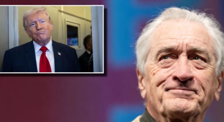 Robert De Niro speaking at political event