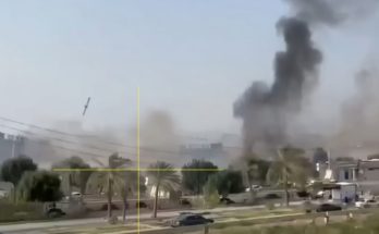Damaged school building after missile strike Iran