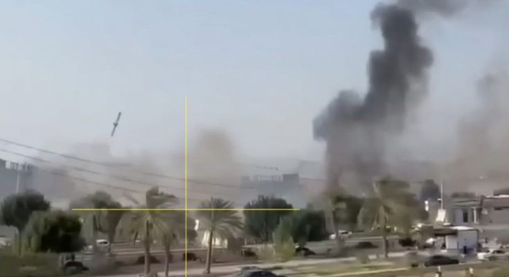 Damaged school building after missile strike Iran