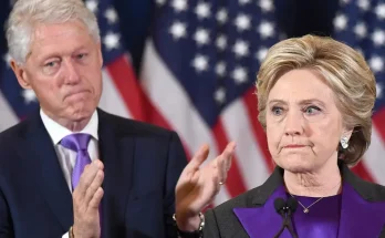 Bill and Hillary Clinton at public event