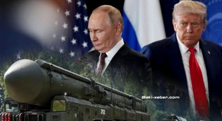 A composite image showing a large military missile launcher vehicle in the foreground