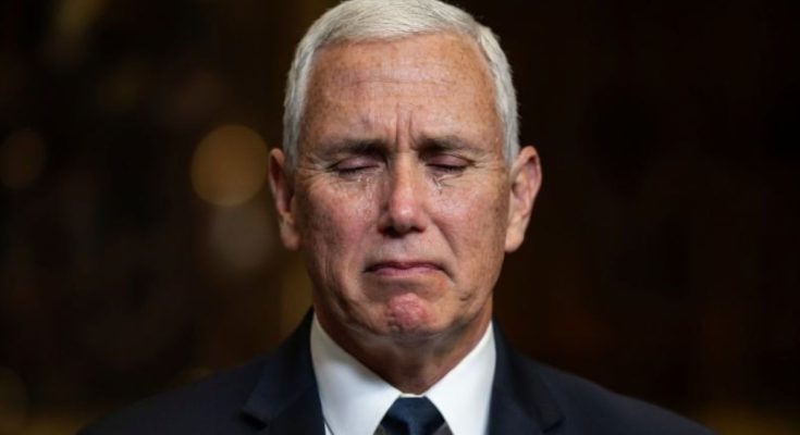 Mike Pence emotional with tears, just in breaking news