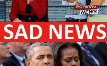 news anchor crying on air with Barack and Michelle Obama embracing and looking somber