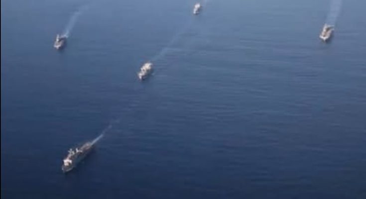 These Marines pack real punch — attack helicopters, landing craft, and the speed to storm shores if ordered. They’re reinforcing carrier strike groups already